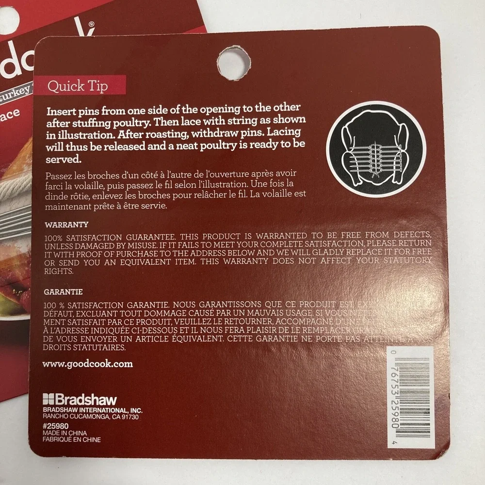 Lot of 2-8 Packs Goodcook Turkey Time Lacers Bradshaw‎ International 16 Total